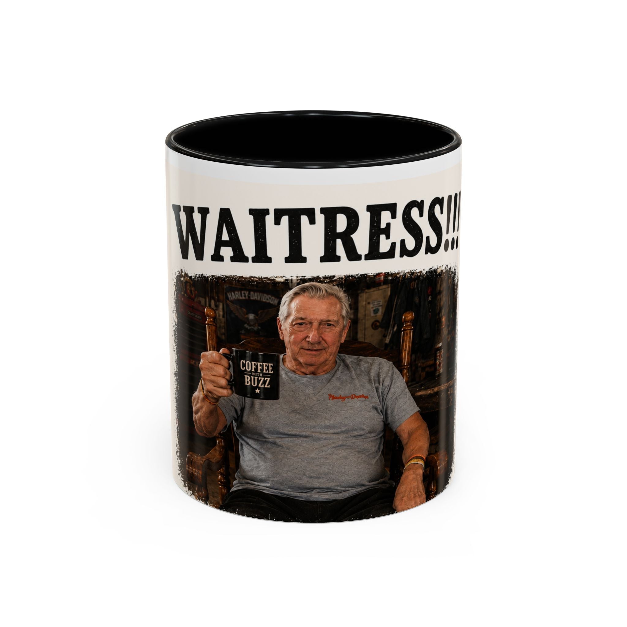 Coffee Mug - "Coffee with Buzz" Bee Coffee Cup, Funny Coffee Lover Gift (11/15oz)